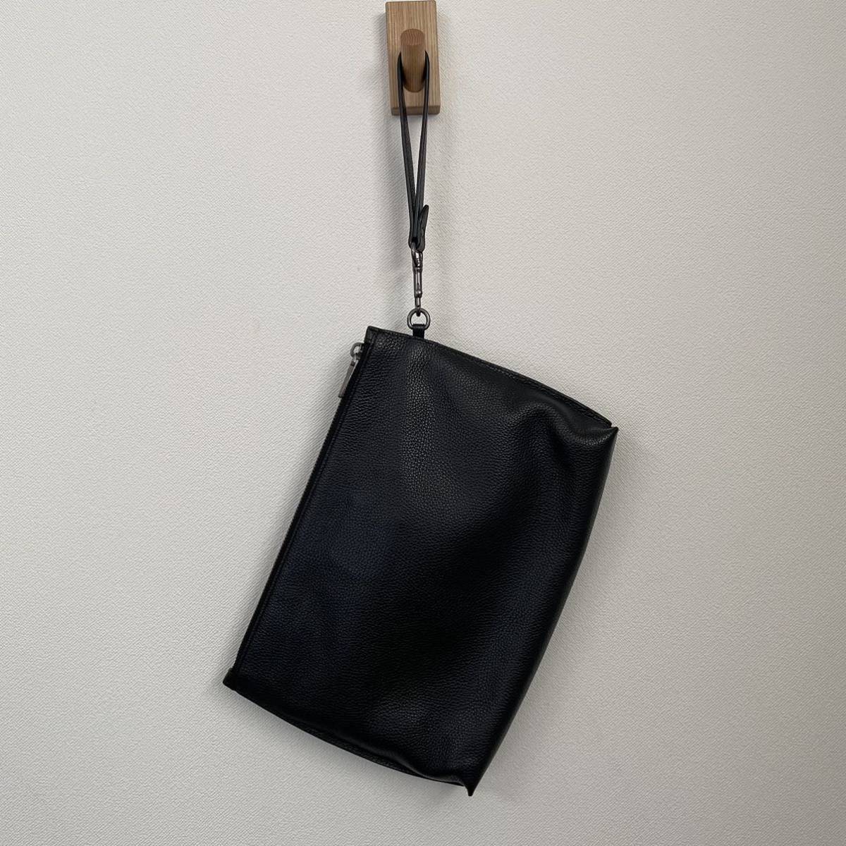 ヤフオク! - COACH クラッチバッグ 黒 レザー キャリーオールポー...