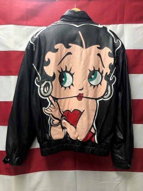 MAZIAR LEATHER GALLERY BETTY BOOP レザージャケット リペアあり