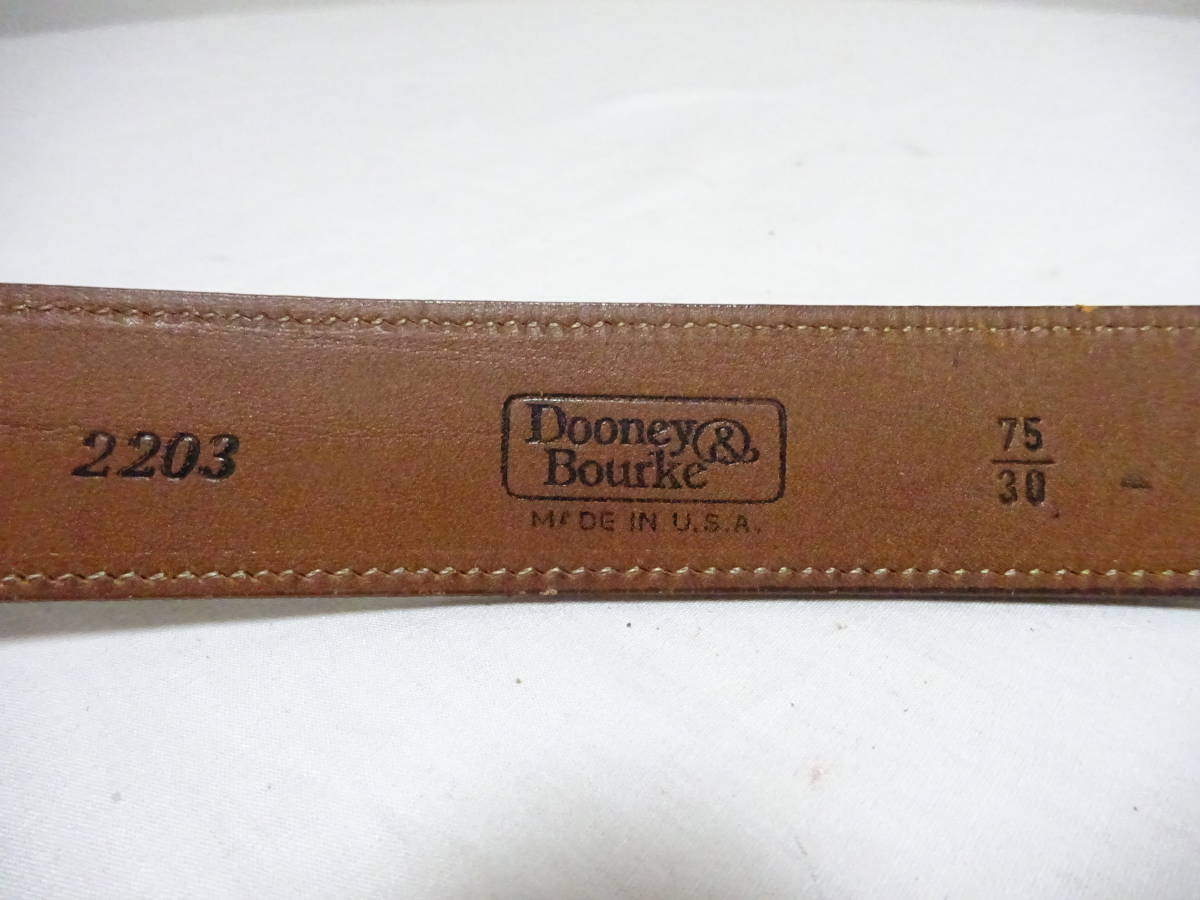 DOONEY&BOURKEdu- колено and Burke кожаный ремень мокка оттенок коричневого solid латунь USA производства 30/75