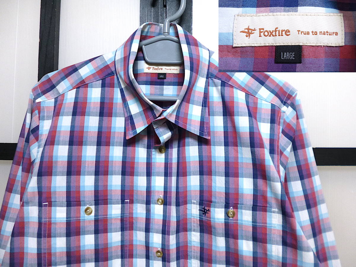  Foxfire poly- cotton check pattern shirt #3 / Foxfire outdoor 