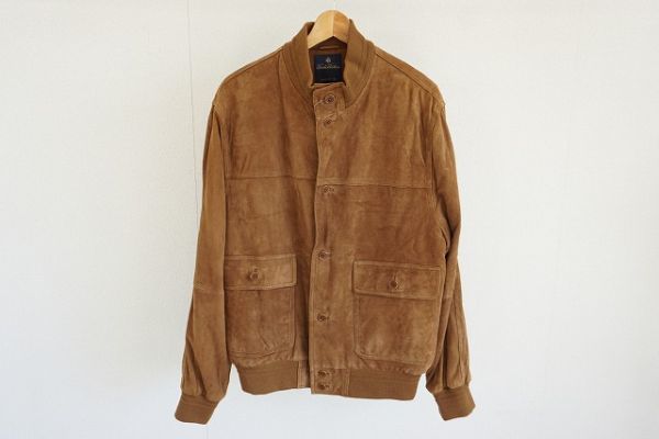 Brooks Brothers ブルックスブラザーズ メンズ ヌバック スエードブルゾン ジャケット 裏地 中綿 冬 茶系 サイズ L 【797656】