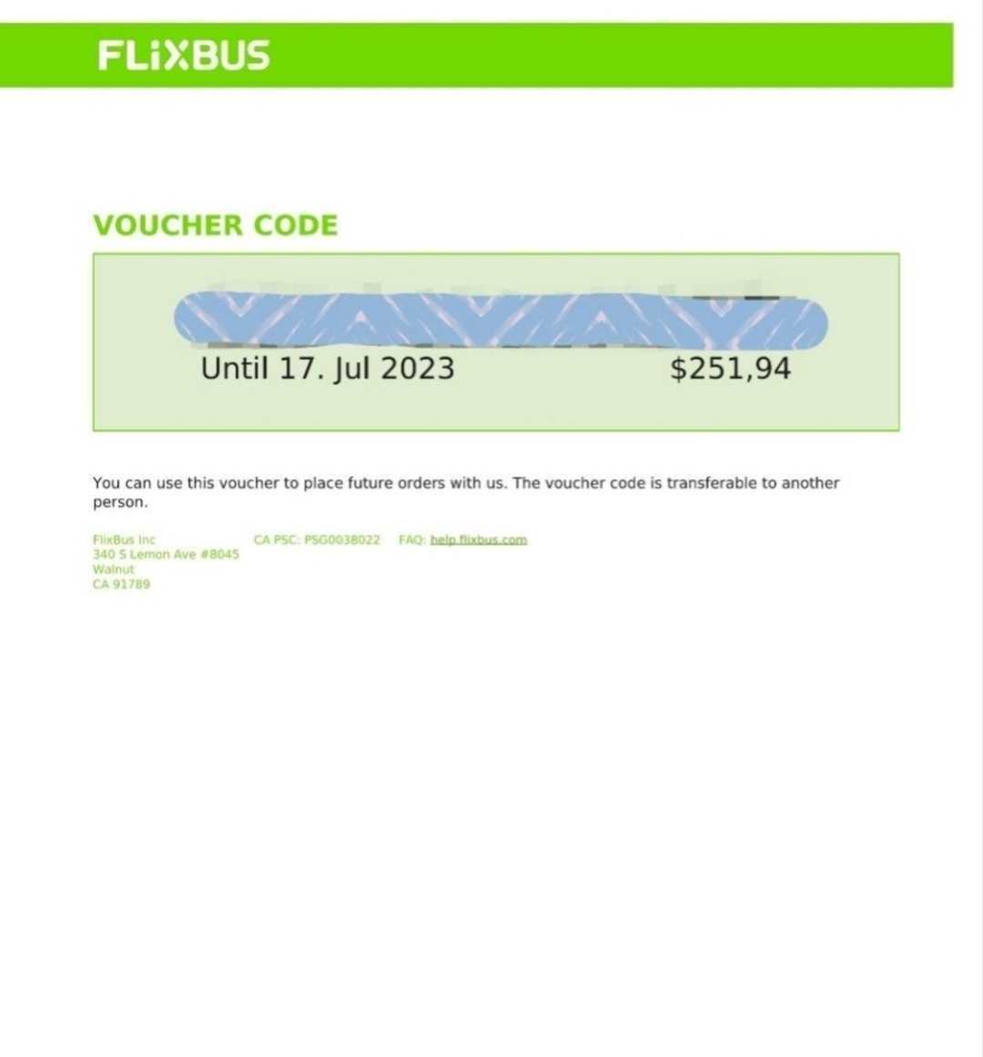 FLIXBUSバウチャー | nort.swiss