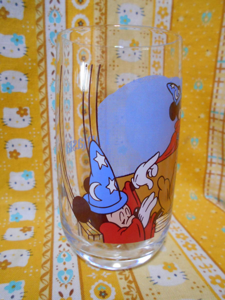 ♪ディズニー美品ミッキーマウスファンタジア魔法使いの弟子ガラス製グラスコップウォルトディズニーカンパニー_画像5