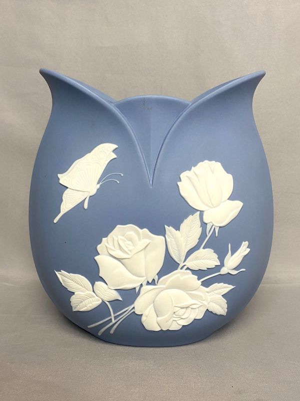 [C999] cameo rose vase ceramics height 19.5cm interior European style ornament b
