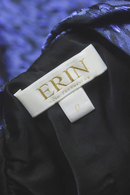 ERIN by Erin Fetherston エリン フェザーストン リボンバックジャガードワンピース 0 ネイビー ドレス トップス lc21213_画像3