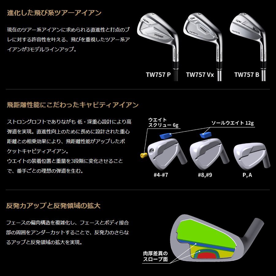 在庫人気】 ヤフオク! - 新品 ホンマ ツアーワールド TW757P #5-PW 6本