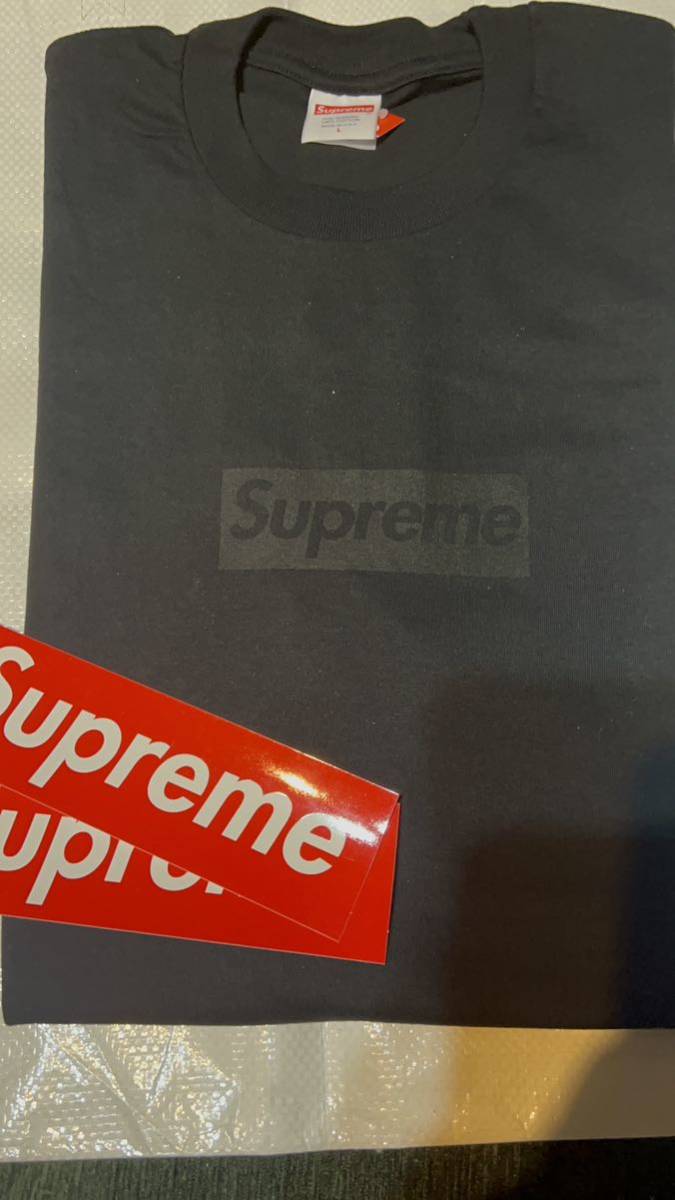 Supreme Tonal Box Logo Tee BLACK Lサイズ 新品未使用 ファッション 