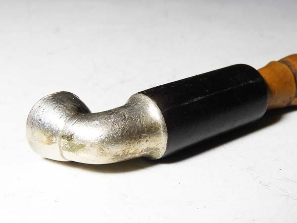 19 キセル 象嵌 銀製 竹製 モダン-