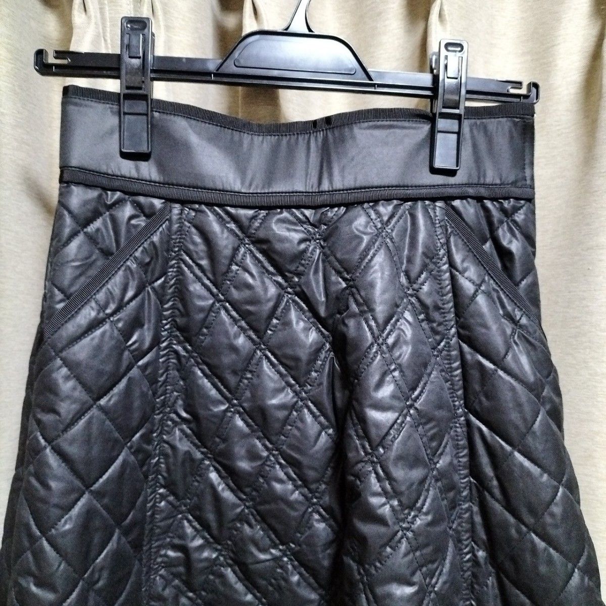 Andemiuキルティングフレアスカート　ブラック　完売商品　size S