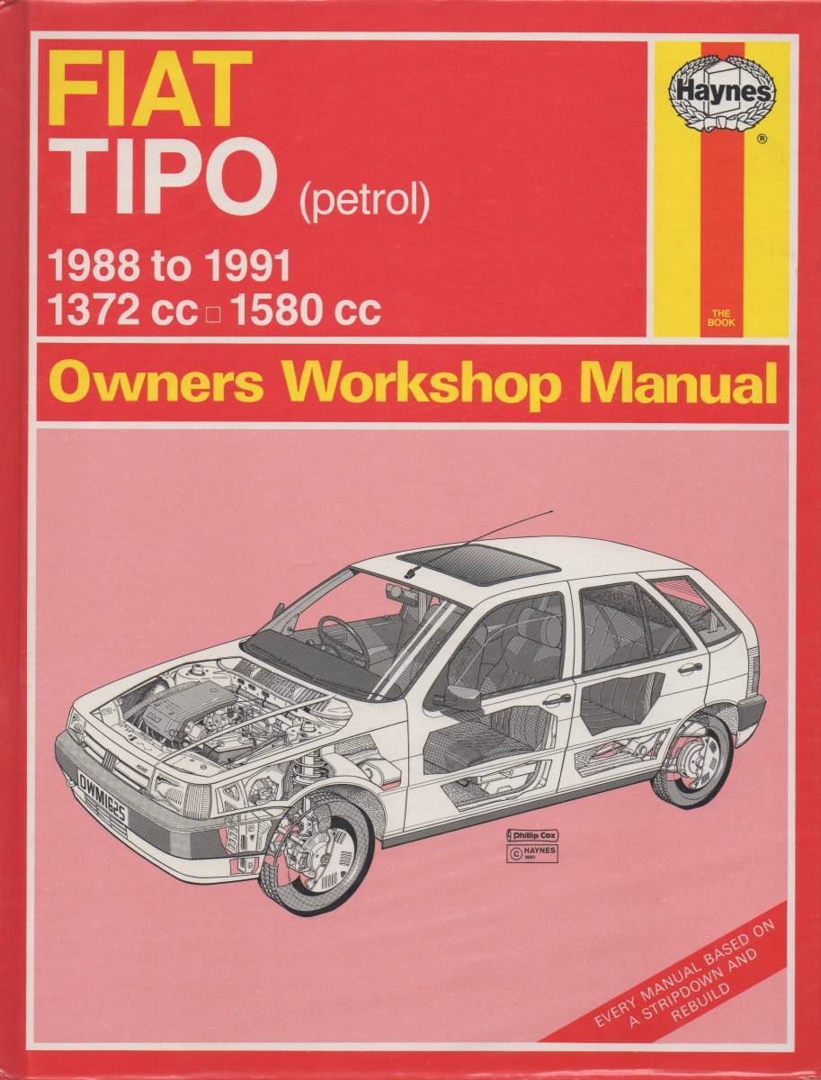  foreign book * Haynes FIAT TIPO petrol 88to91 Owners Workshop Manual partition nz manual Fiat peto roll 