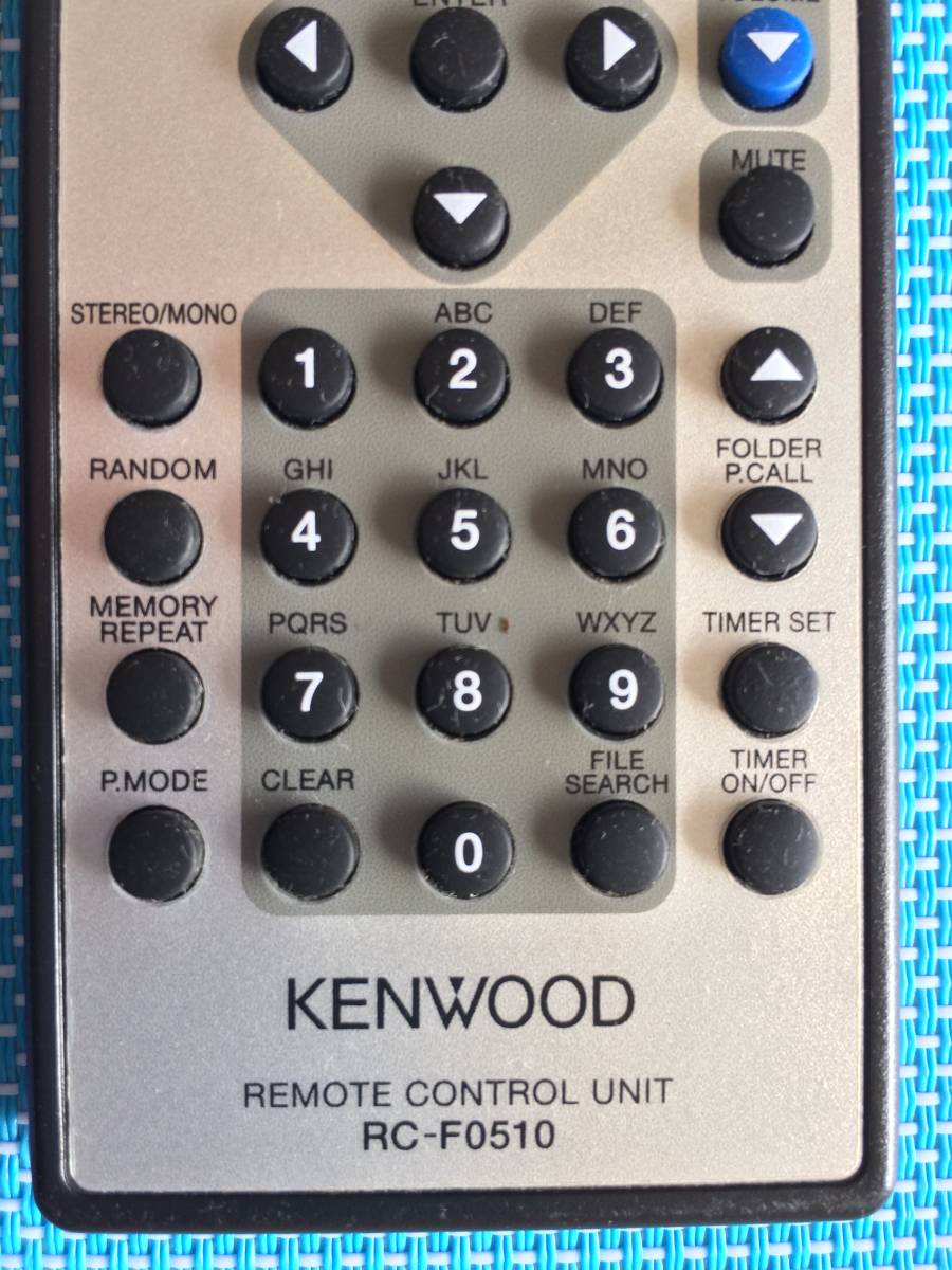 送料無料★KENWOOD★ケンウッド★純正★オーディオ★ C-iP313 用リモコン★RC-F0510★中古★動作品★返金保証あり