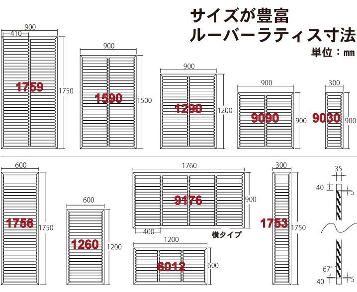 igarden○人工木 ルーバーラティス 3枚セット○H1750×W900 igarden○人工木 ルーバーラティス 3枚セット○H1750×W900