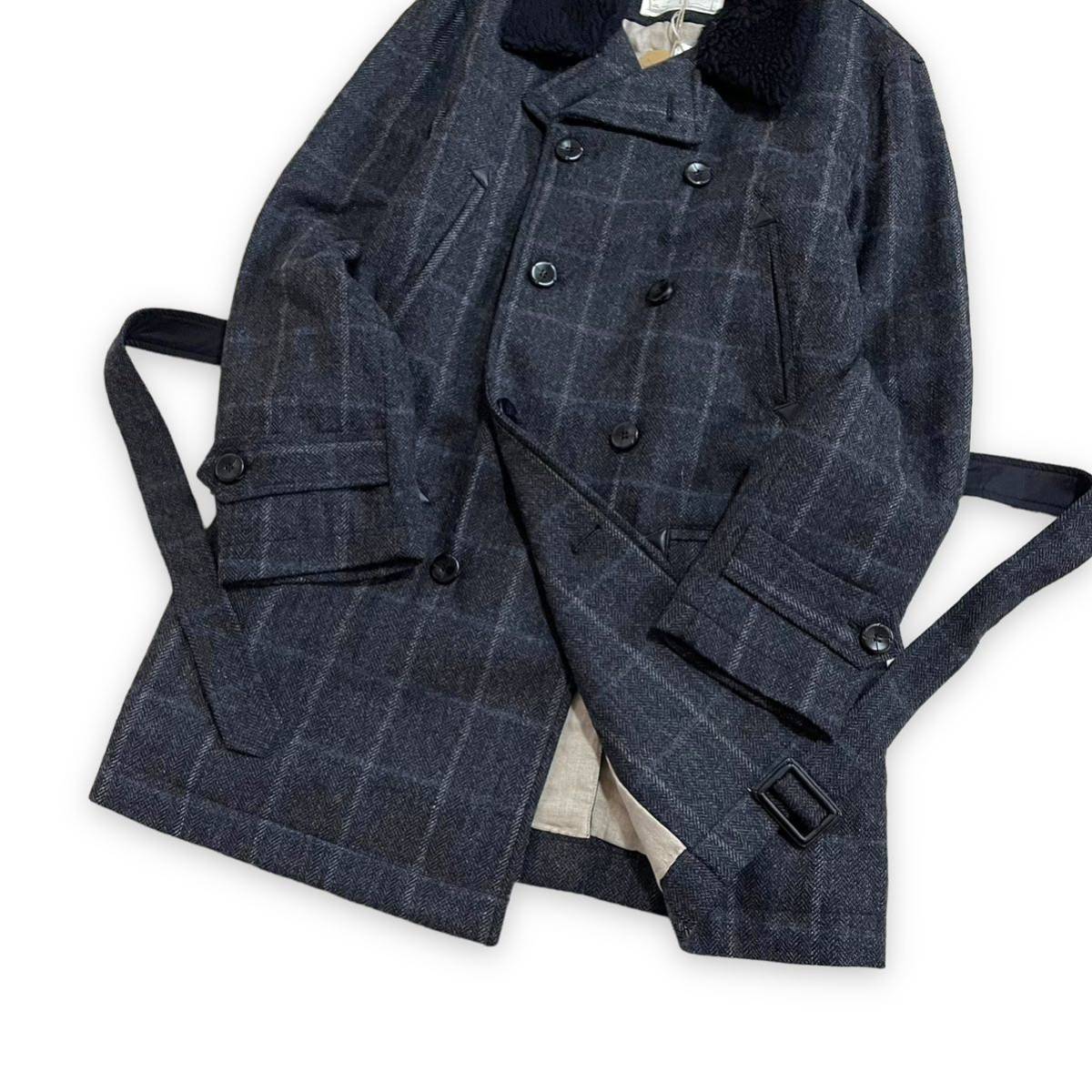 新品 nest robe confect コンフェクト 衿ボア MOONツイード ダブル