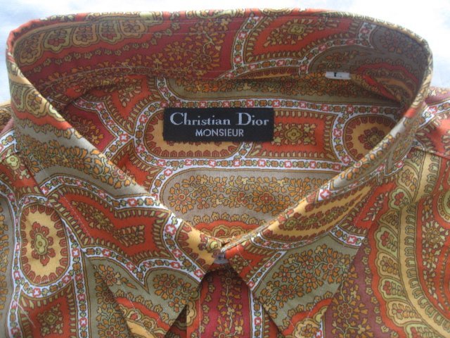  dead stock Old Christian Dior ChristianDiorpeiz Lee shirt L 80*s~90\'s 80 period ~90 period 