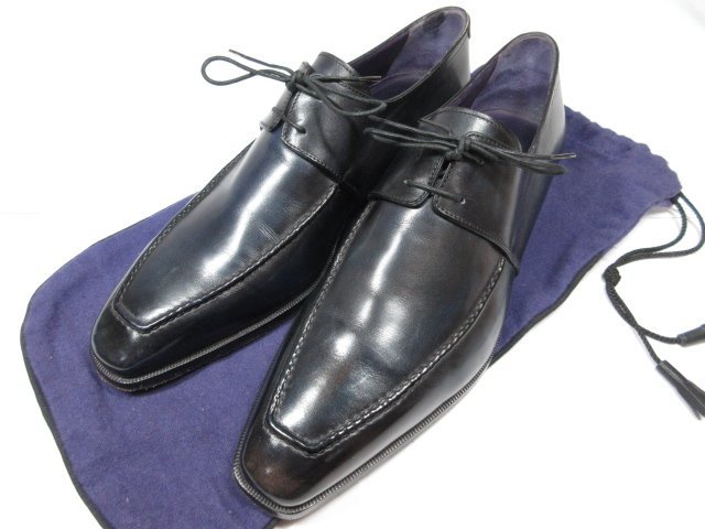 超美品 【ベルルッティ Berluti】 デムジュール スクエアトゥ 外羽根