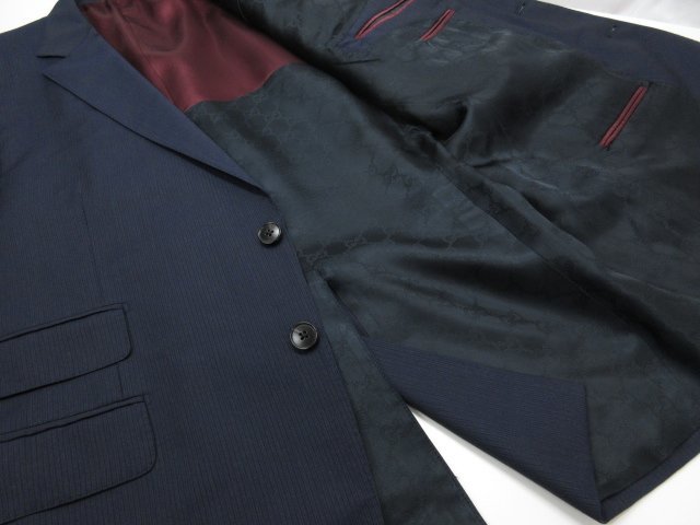 超美品 【グッチ GUCCI】 GG柄裏地 ウール素材 シングル2ボタン スーツ