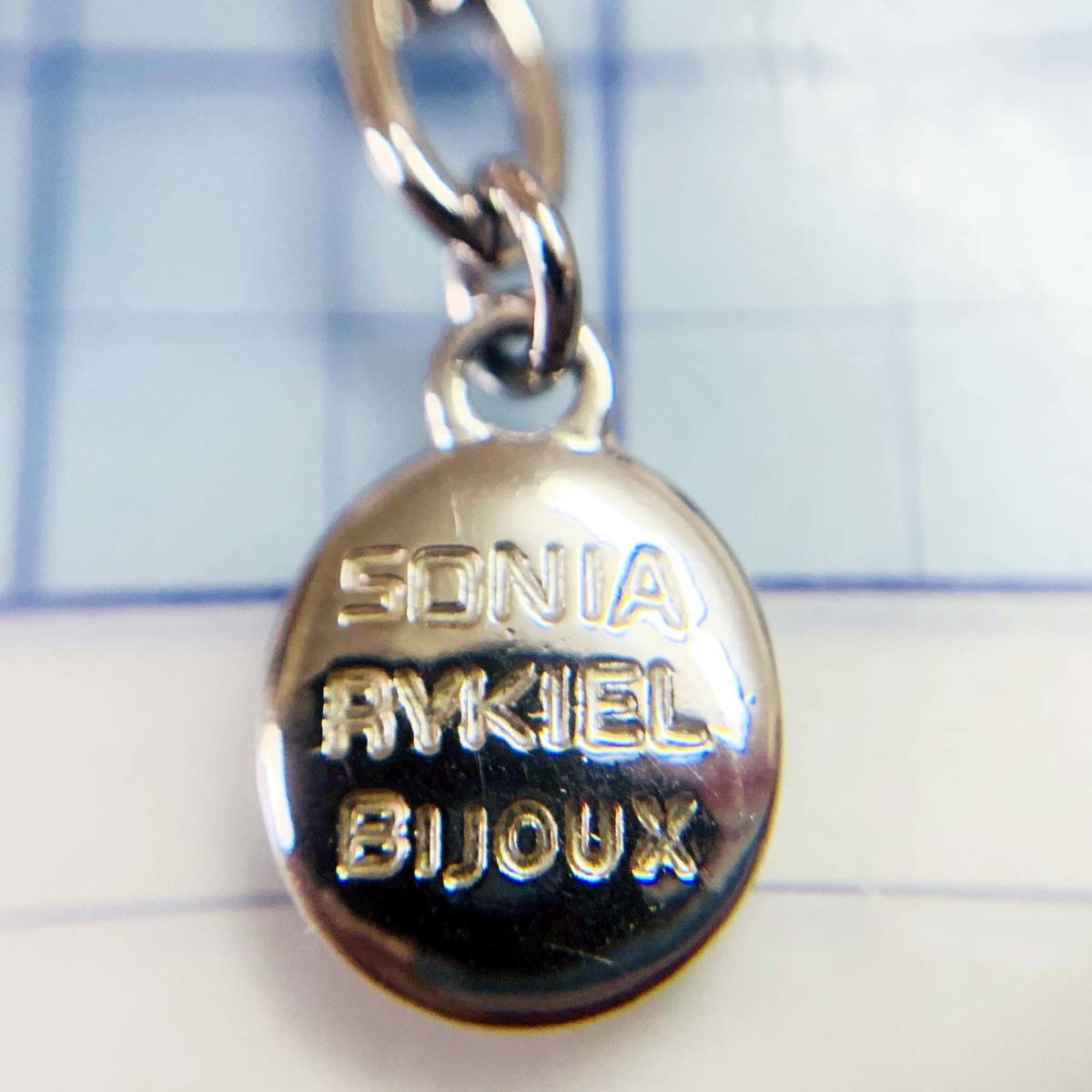 保管品未使用　SR/SONIA RYKIEL/ソニア リキエル　ラインストーン　銀色ネックレス　NO.5462_画像3