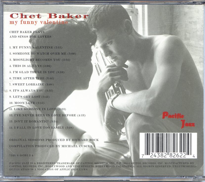 Chet Baker / My Funny Valentine / Pacific Jazz 7243 8 28262 2 4_画像2
