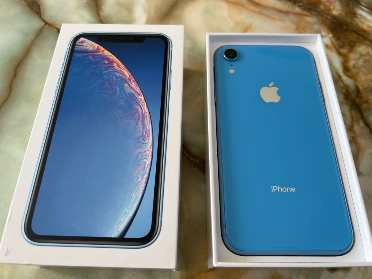 iPhone XR ブルー 64GB SIMフリー 美品 studioarabiya.com