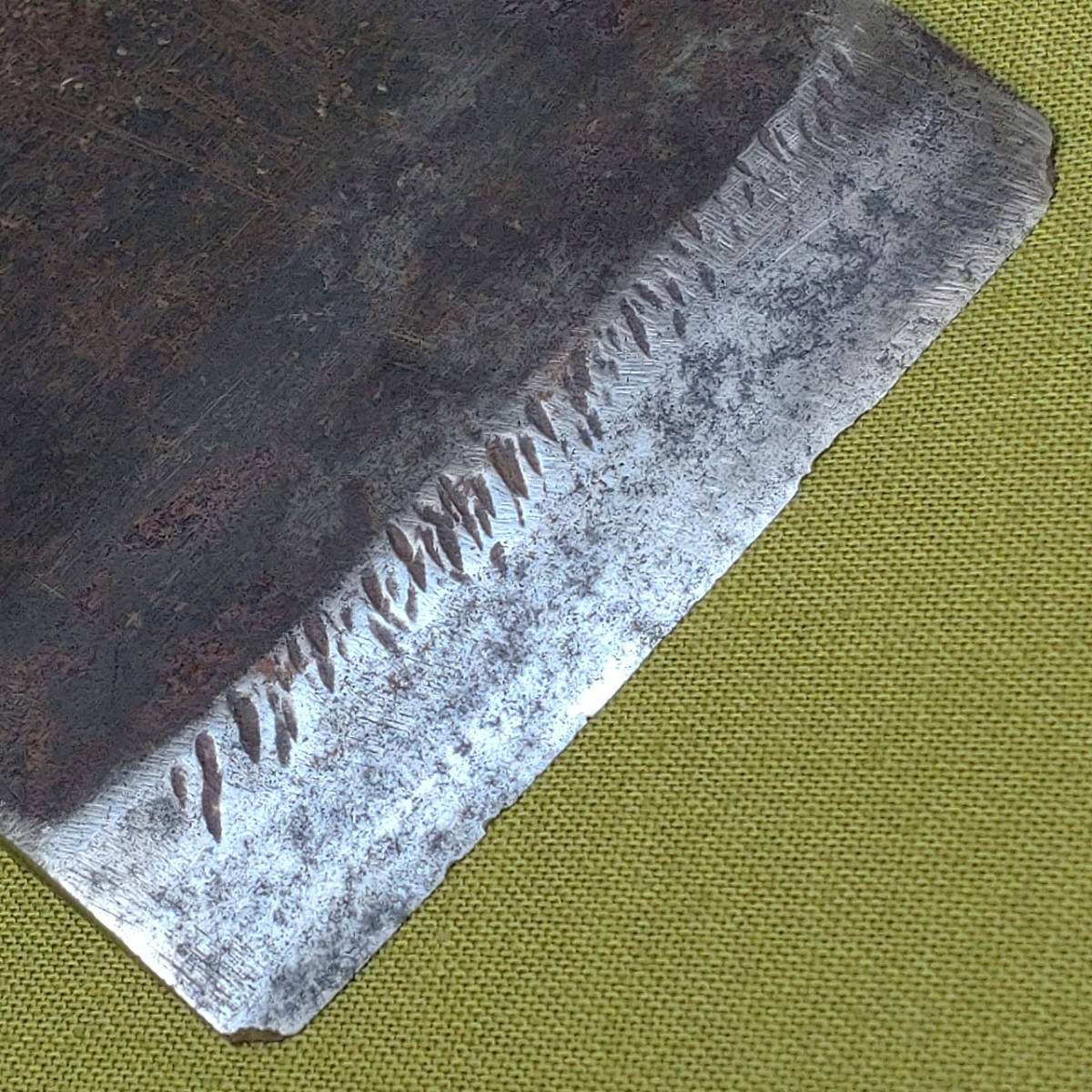 鉋刃 菊房 刃幅約66㎜ 寸六鉋 寸6鉋 古鉋 刃 鉋の刃 かんな カンナ 日本製 Japanese plane blade　【0912】_画像3