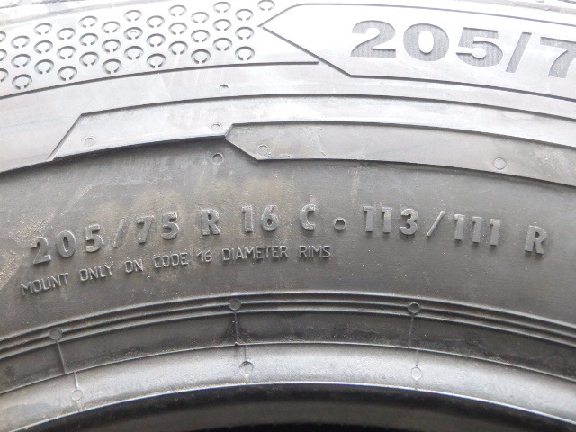 コンチネンタル ContiVanContact 100 205/75R16C LT 113/111R 10PR 新品処分 4本セット サマータイヤ 2019年製_画像3