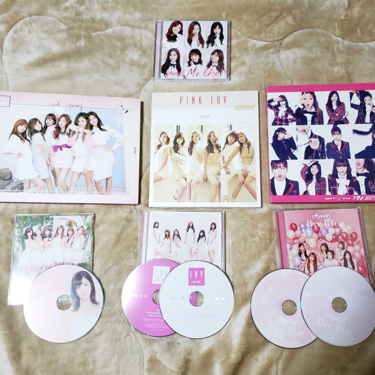 【格安セット売り】Apink★CD7枚セット★LUV PINK BLOSSOM MEMORY SUNDAY MONDAY Bye Mr.Chu ウンジ チョロン ナムジュ ナウン ボミ ハヨン_画像1