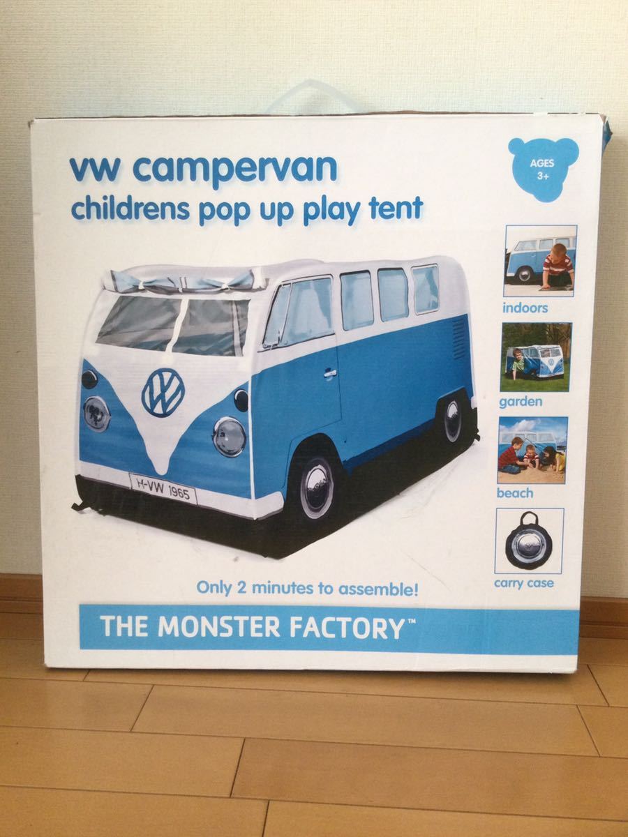 VW campervan play tent/フォルクスワーゲン バン/プレイテント/キッズテント/水色の画像1