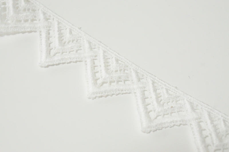 ケミカルレース 三角 オフホワイト 2 5cm巾×3m (1 5m×2本) 白 ケミカルレース 三角 オフホワイト 2 5cm巾×3m (1 5m×2本) 白