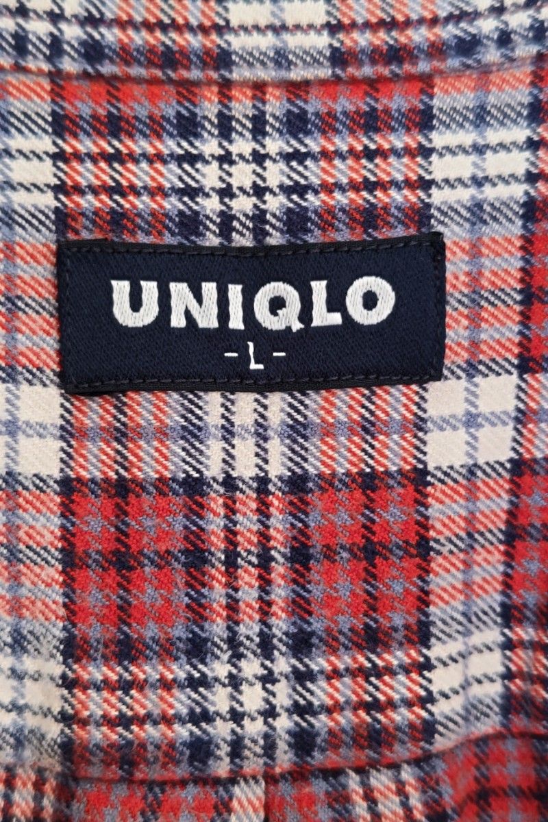 OLD UNIQLO ユニクロ長袖シャツ チェック ネルシャツ Lサイズ