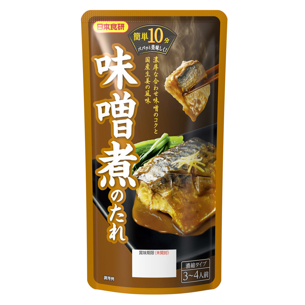 味噌煮のたれ 110g フライパン10分 サバのみそ煮 濃厚な合わせ味噌のコク 日本食研/8475ｘ６袋セット/卸/送料無料_画像1