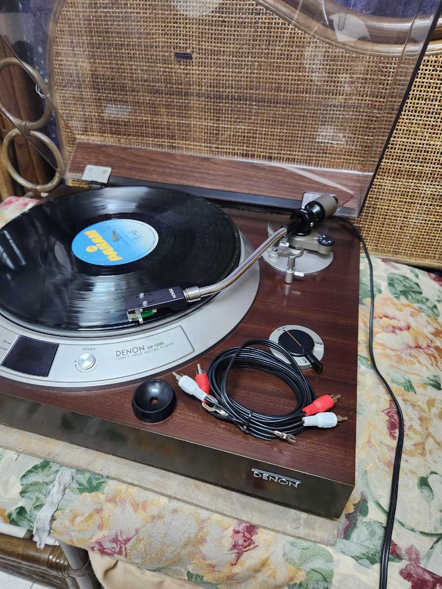 レストア超美品!新品カートリッジ針付!DENONレコードプレーヤーDP