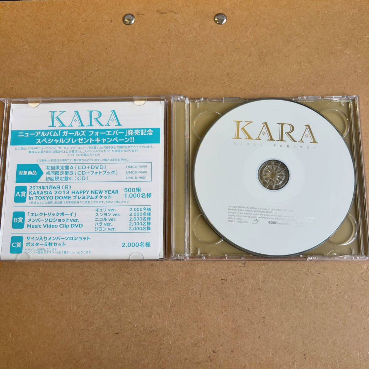 送料無料☆KARA『GIRLS FOREVER』初回限定盤CD＋DVD☆美品☆アルバム☆2912の画像2