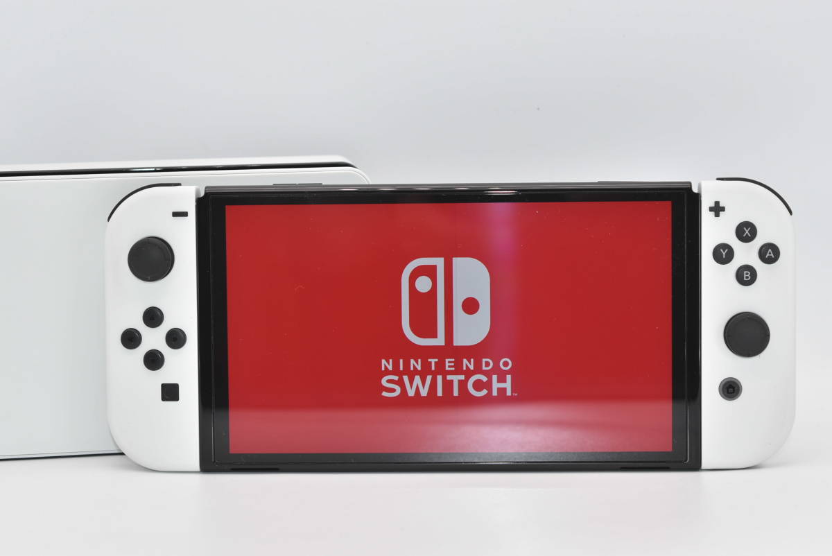  25S 【中古品】 Nintendo SWITCH 有機EL ホワイト Ver.14.1.2 ニンテンドースイッチ 本体 ジョイコン 白_画像1