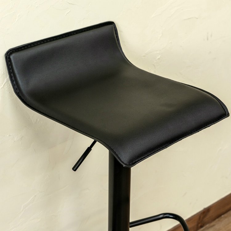 アウトレット価格 送料無料 新品 椅子 カウンター チェア 回転 昇降式 黒 バーチェア ダイニングチェア 安い オールブラック色_画像5