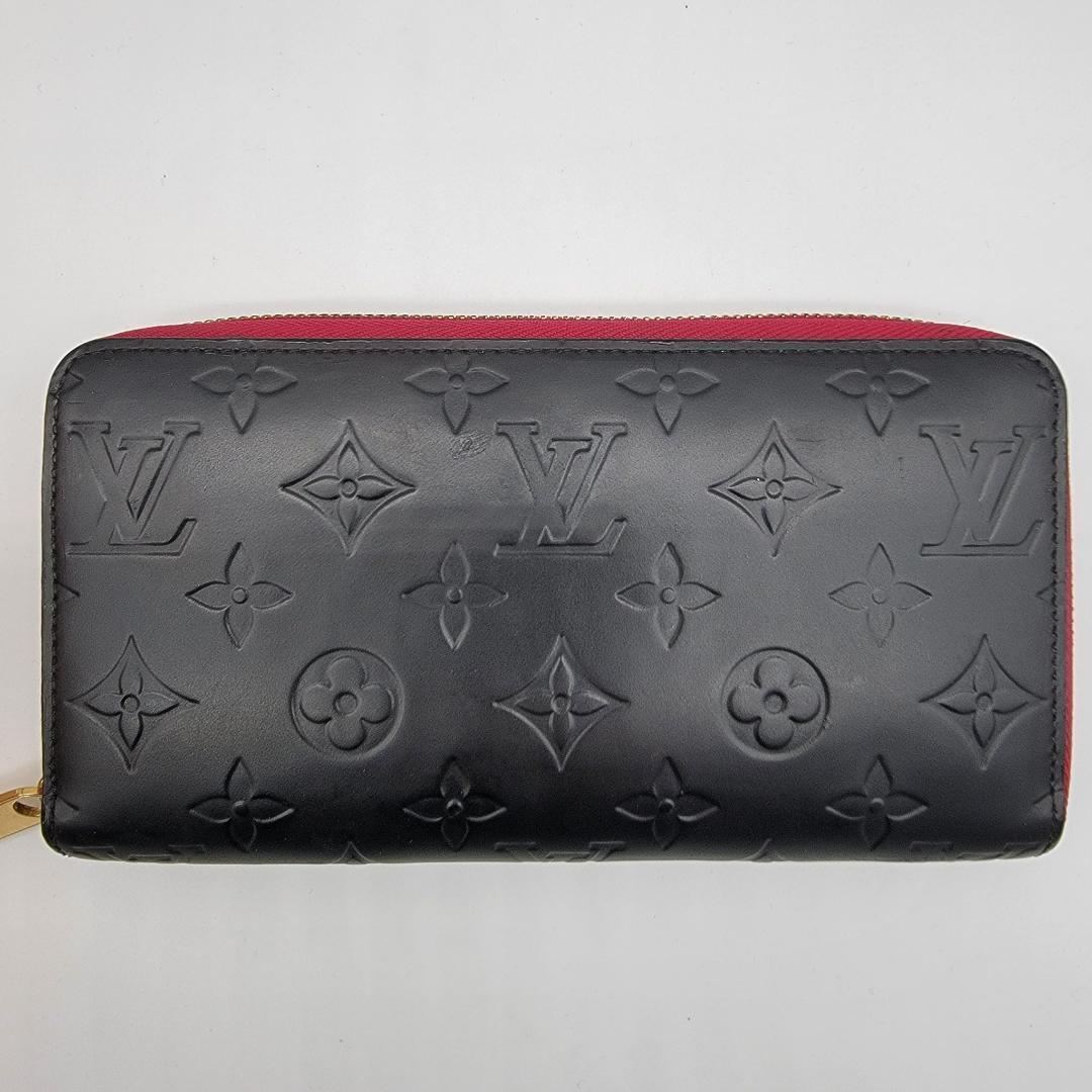 1円 美品 ルイヴィトン ジッピーウォレット LOUIS VUITTON ヴェルニ モノグラム ピンク×マットブラック ラウンドファスナー長財布 男女_画像3