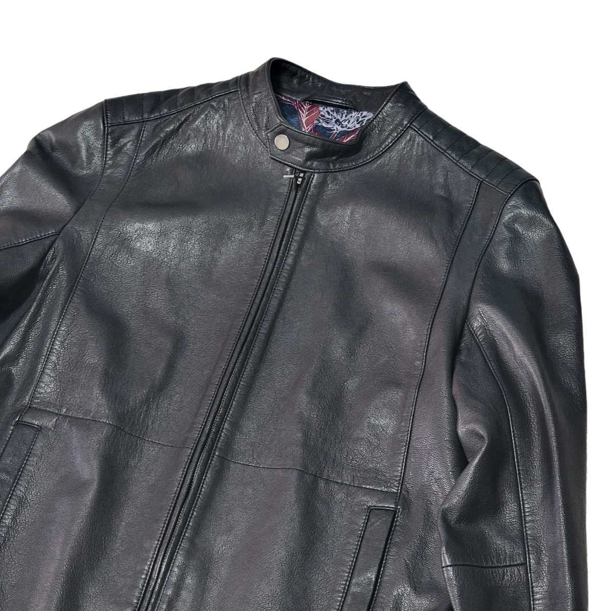 極美品】TED BAKER テッドベイカー 山羊革 シングルライダース 極美品】TED BAKER テッドベイカー 山羊革 シングルライダース