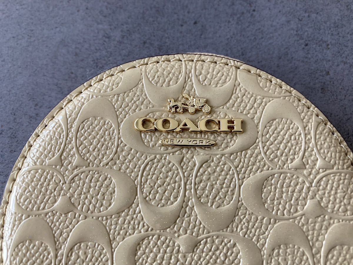 COACH コーチ コインケース 丸型 ベージュ 小銭入れ COACH コーチ コインケース 丸型 ベージュ 小銭入れ