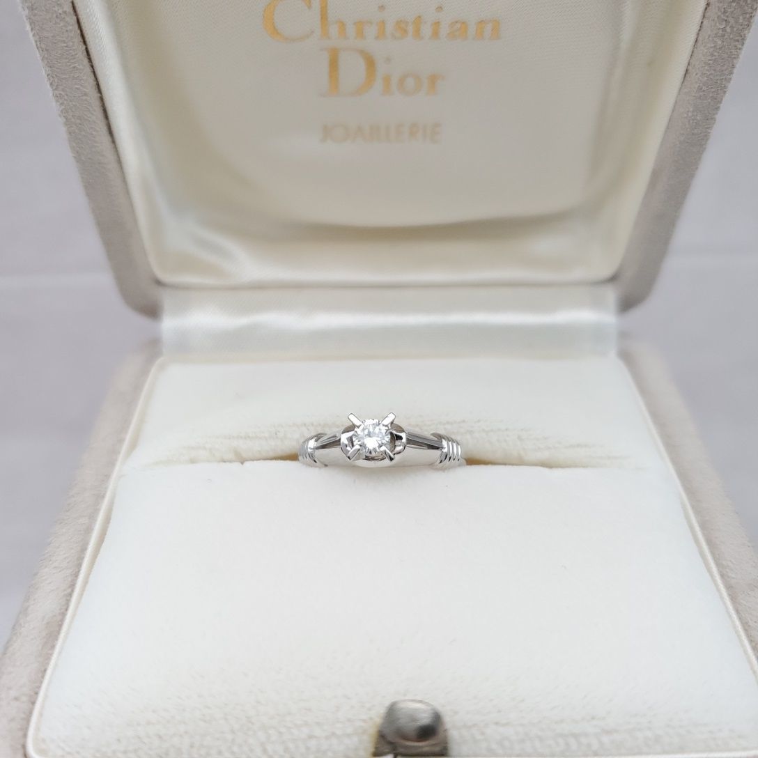 ディオール　7号　リング　プラチナ900　ダイヤモンド　0.14ct　4.3ｇ　指輪　Christian Dior　中古　◆3111/藤枝インター店_画像1