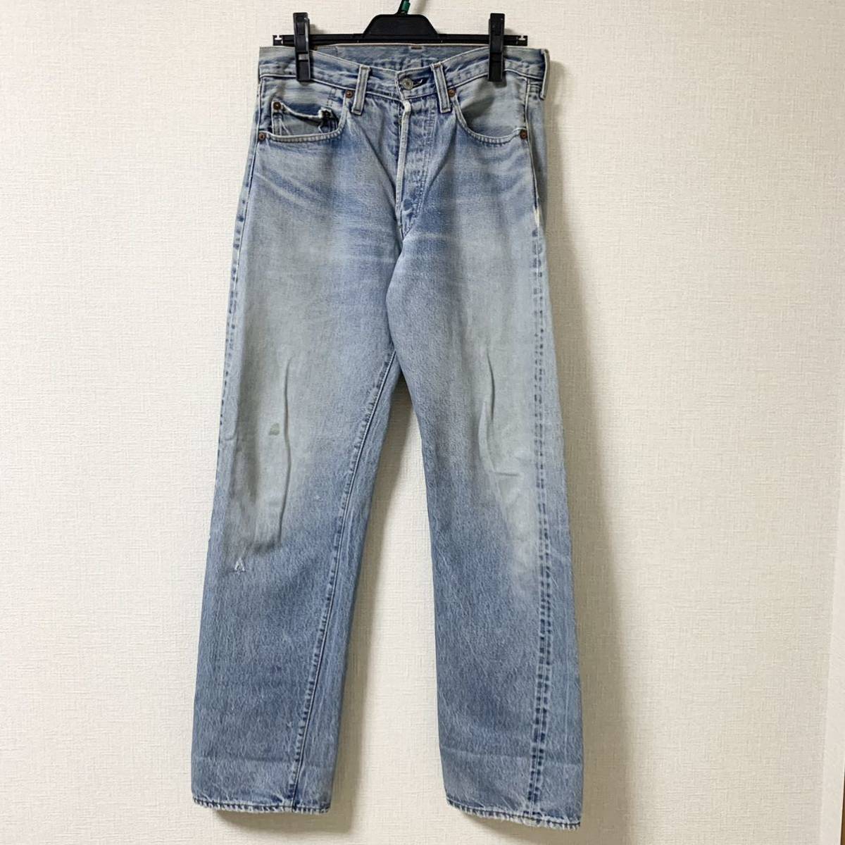 s 年代 levis リーバイス  W usa製 デニム 古着 vintage ヴィンテージ 米国製 ジーンズ オールド 黒カン  赤耳 内股シングル