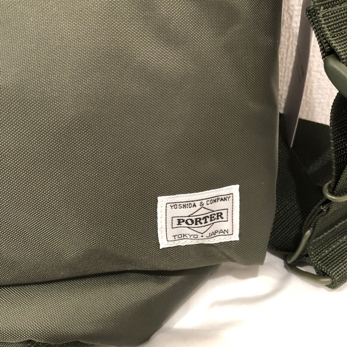 新品 未使用 タグ付PORTER × HYKE 2WAY BAG ポーター ハイク バッグ Olive drab LARGE