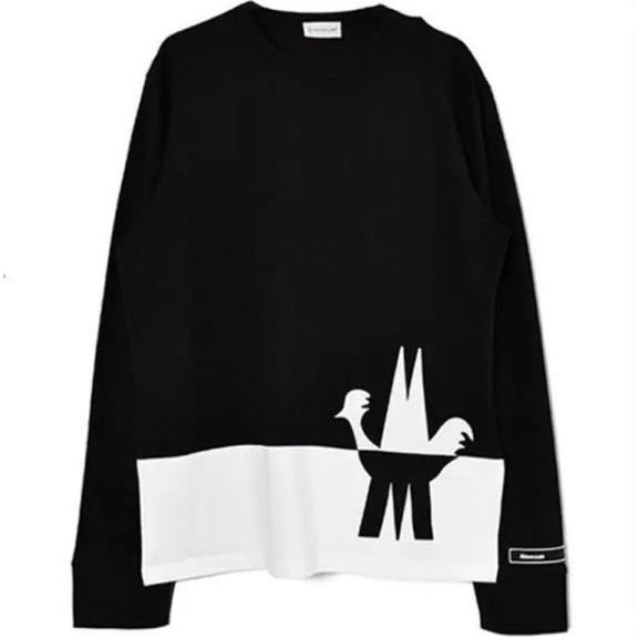 ブラック】 ヤフオク! - 希少 MONCLER 長袖Tシャツ ロンT S