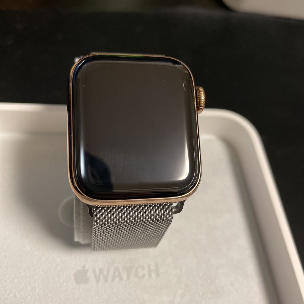 1円から Apple Watch Series4 ステンレススチール 40mm ゴールド