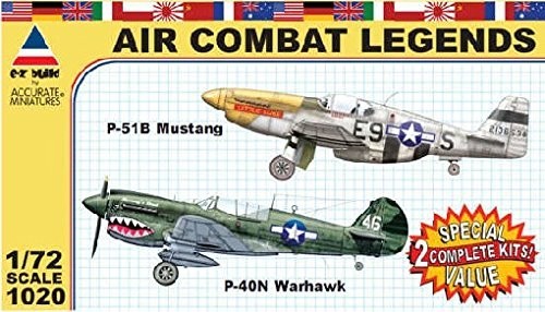 プラッツ 1/72 エアコンバットレジェンド P-51B&P-40N プラモデル AC1020