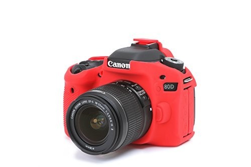 DISCOVERED イージーカバー Canon EOS 80D 用 カメラカバー レッド　 液晶