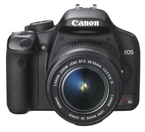 Canon  зеркальный цифровой фотоаппарат  EOS Kiss X2  оптика   комплект  KISSX2-LKIT