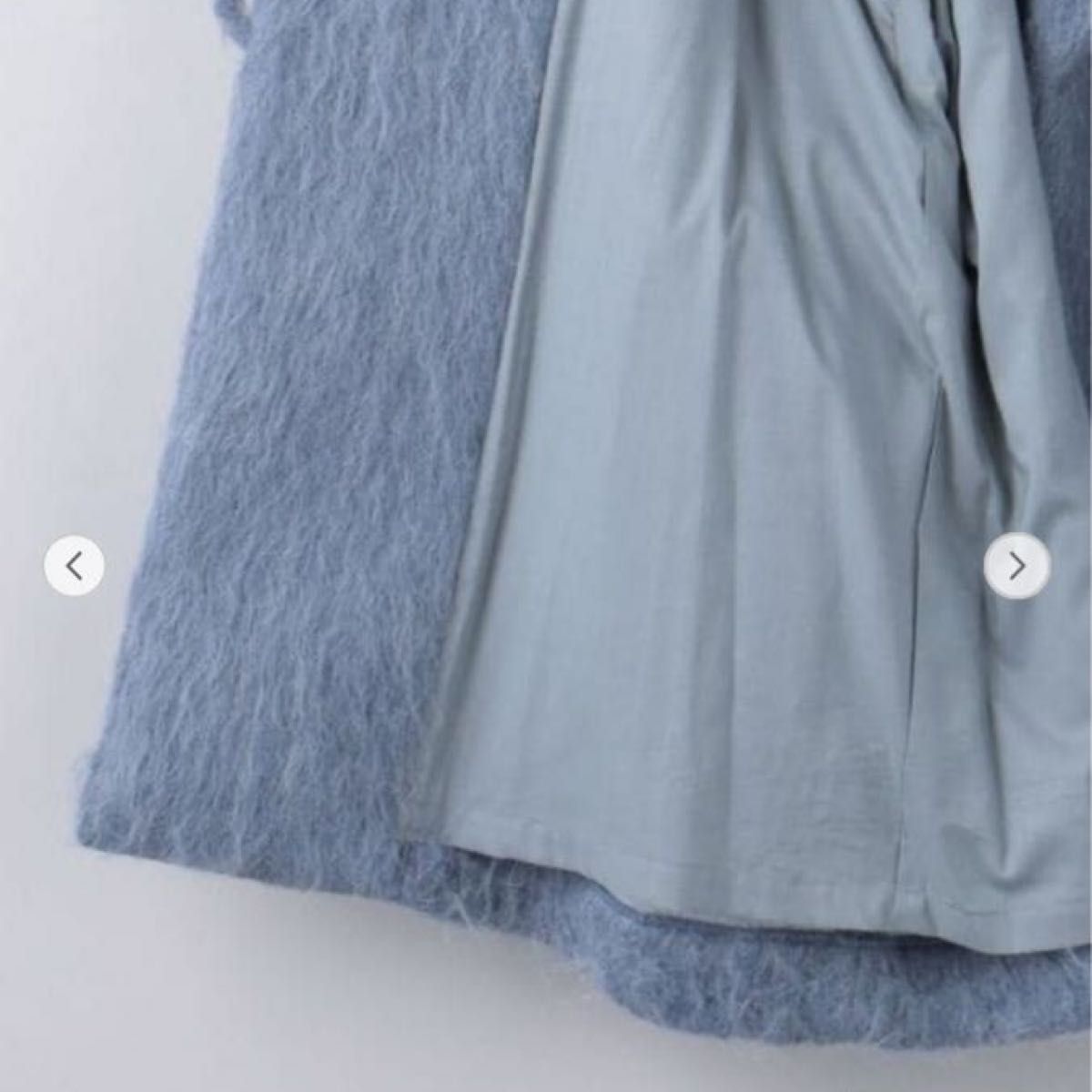 美品】6 ROKU ロクSHAGGY SHAWL COLLAR COATコート ブルー