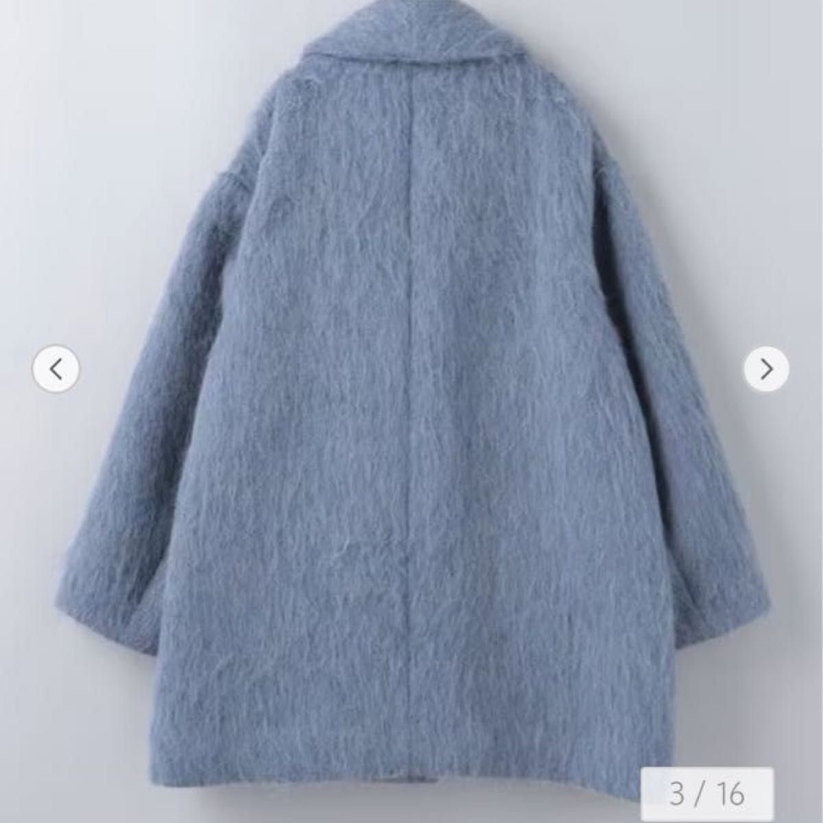 美品】6 ROKU ロクSHAGGY SHAWL COLLAR COATコート ブルー