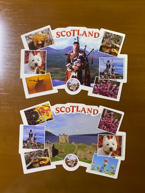 新品未使用／イギリスで購入／スコットランド/変形ポストカード2枚セットです。_画像1