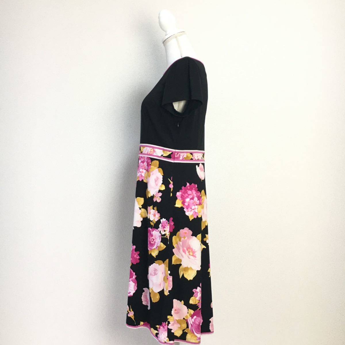 ビジネスバック 美品 LEONARD レオナール カンカン ストレッチ 花柄