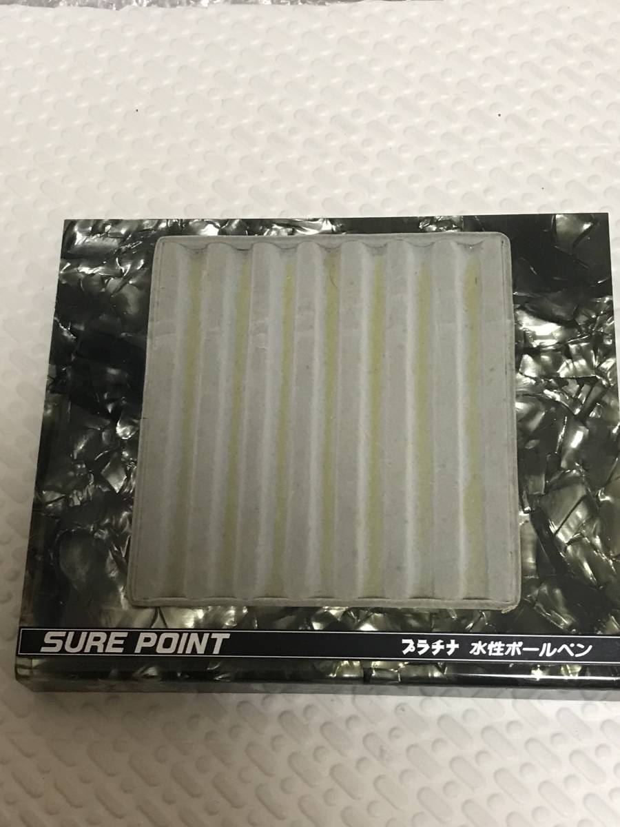 685) プラチナ　水性ボールペン　SURE POINT 展示台_画像1